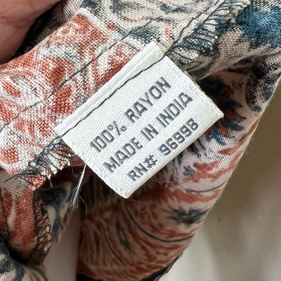 Signals Belted Kimono S/M Mixed Print Open Dolman Hippie India Bohemian Floral - Picture 7 of 8